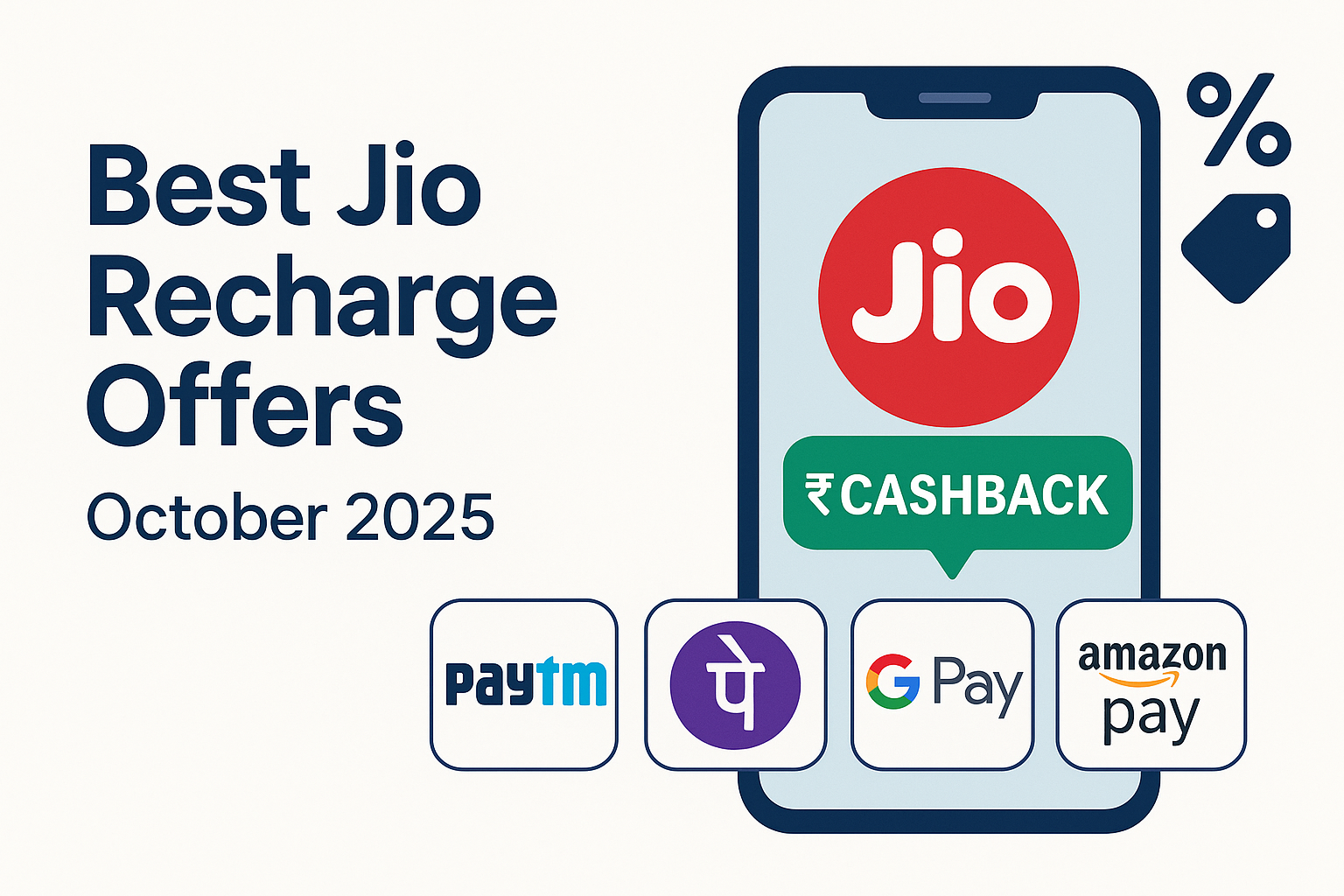 Jio recharge offers October 2025 with cashback from Paytm, PhonePe, Google Pay, Amazon Pay