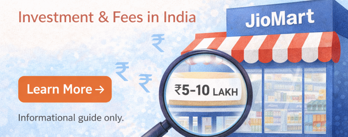 jiomart franchise cost and investment details in india