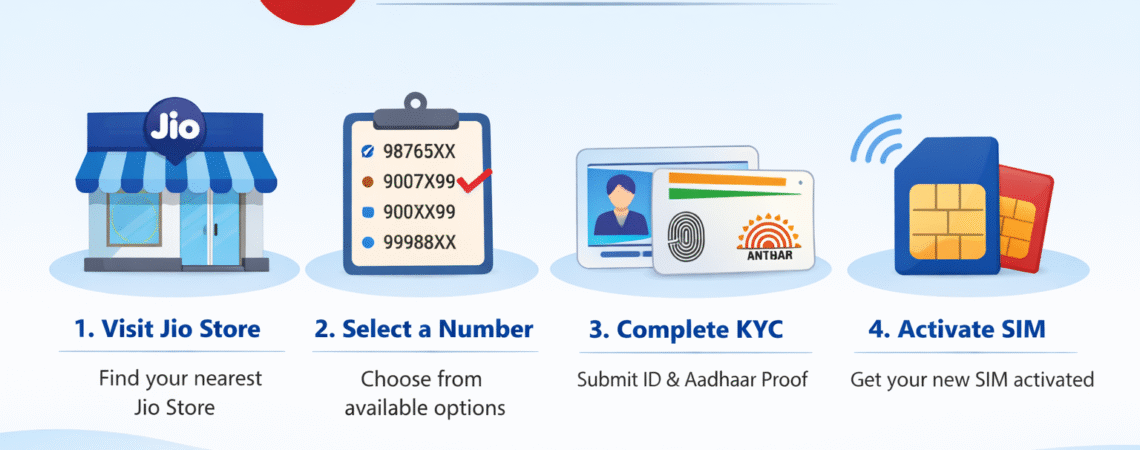 How to get a Jio choice number step by step with offline and online options