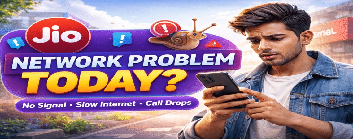 Jio network problem today showing no signal and slow internet