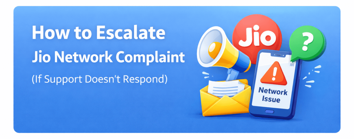 How to escalate Jio network complaint when customer care does not respond