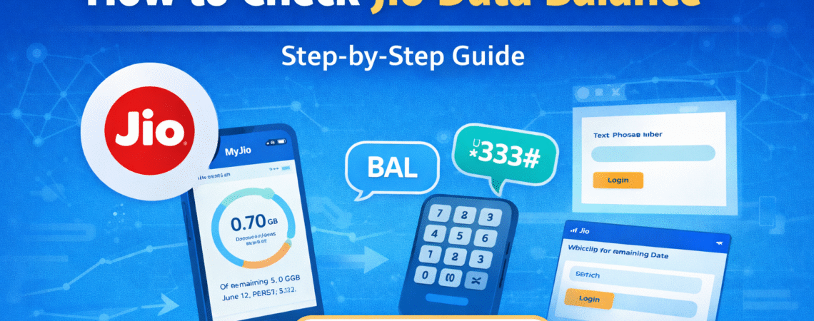 check Jio data balance