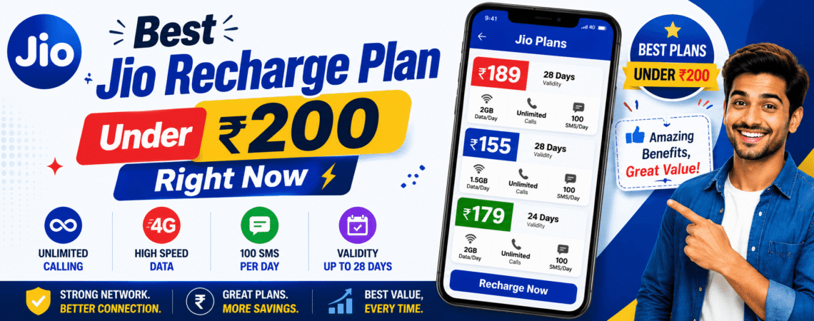 Best Jio Recharge Plan Under ₹200 Right Now